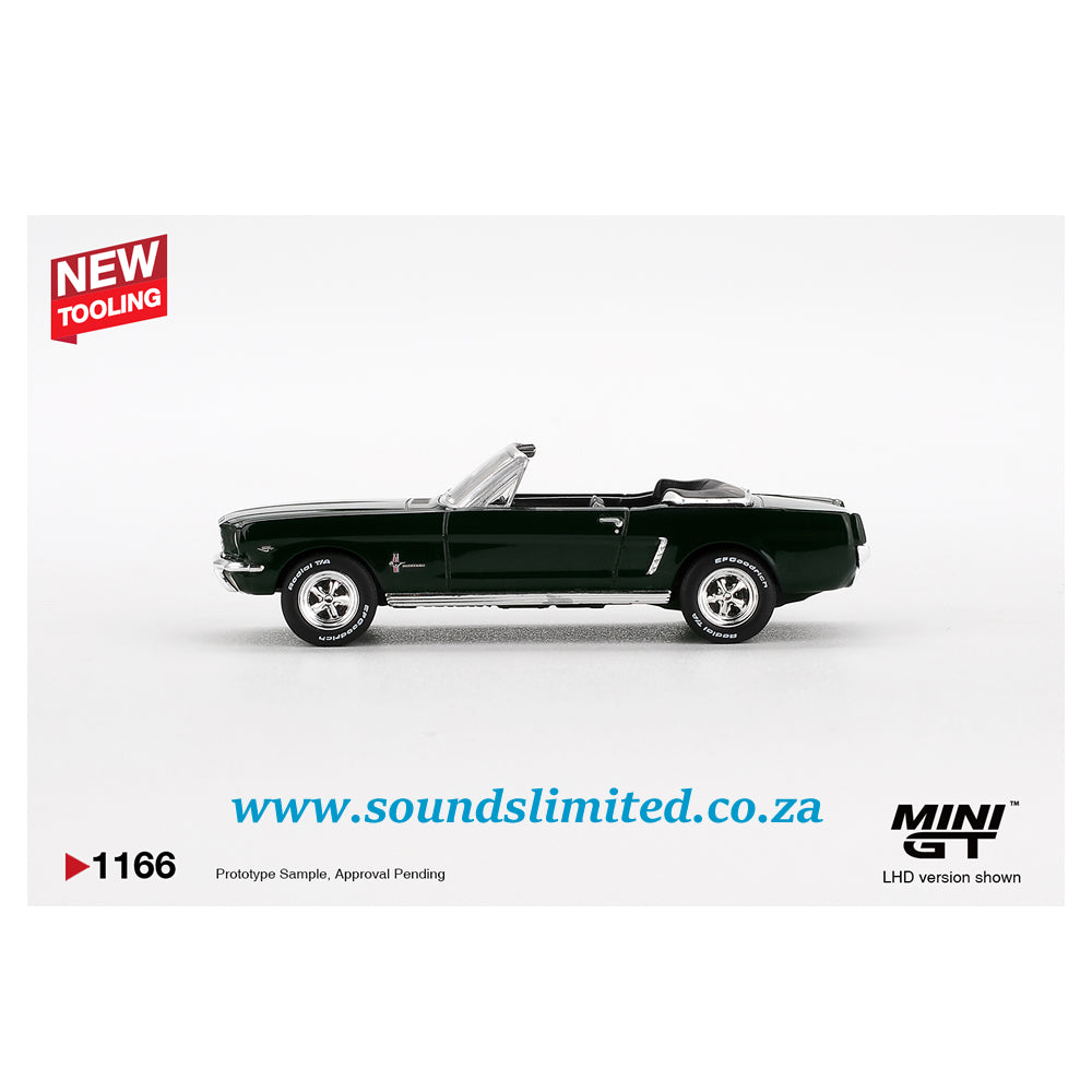 Mini GT #1166 Ford Mustang Convertible 1964 Highland Green