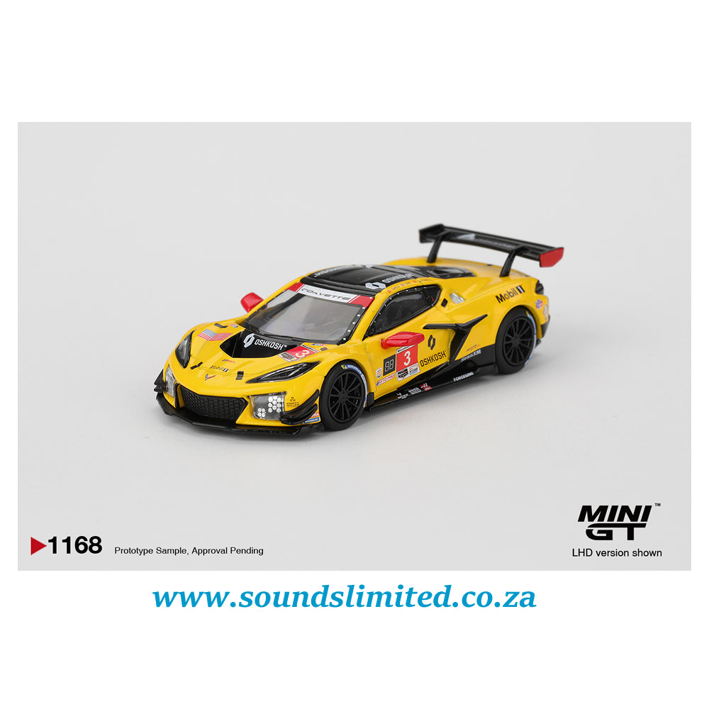 Mini GT #1168 Chevrolet Corvette Z06 GT3.R #3 Corvette Racing by Pratt Miller Motorsports 2025 IMSA Daytona 24 Hrs