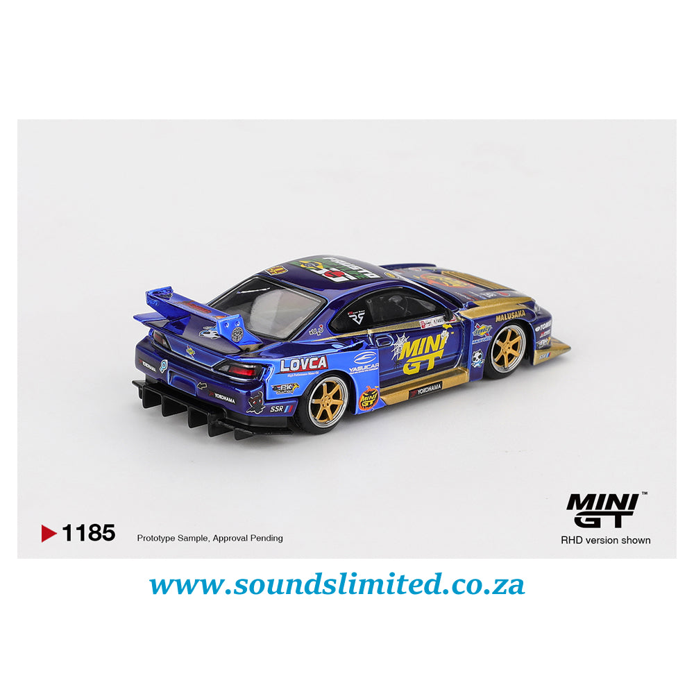 Mini GT #1185 Nissan LB-Super Silhouette S15 SILVIA #555 Team MINI GT Liberty Walk 2025 Formula Drift Halloween Special