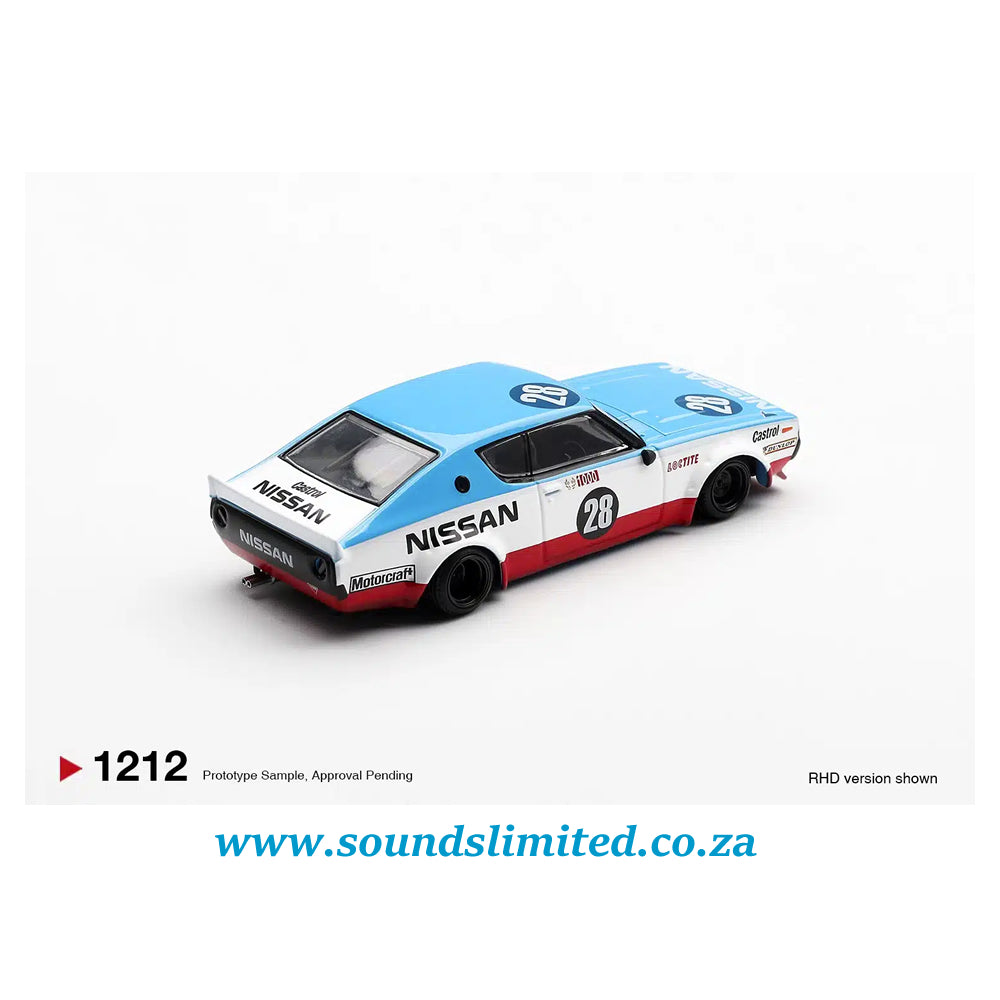 Mini GT #1212 Nissan Skyline Kenmeri Liberty Walk Nissan Racing ’75 concept Blister