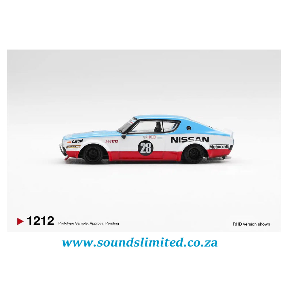 Mini GT #1212 Nissan Skyline Kenmeri Liberty Walk Nissan Racing ’75 concept Blister