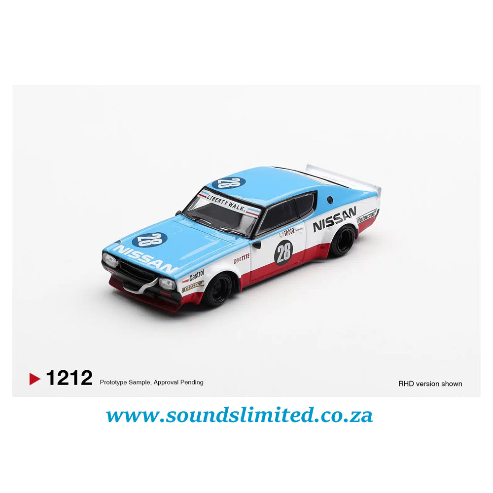 Mini GT #1212 Nissan Skyline Kenmeri Liberty Walk Nissan Racing ’75 concept Blister
