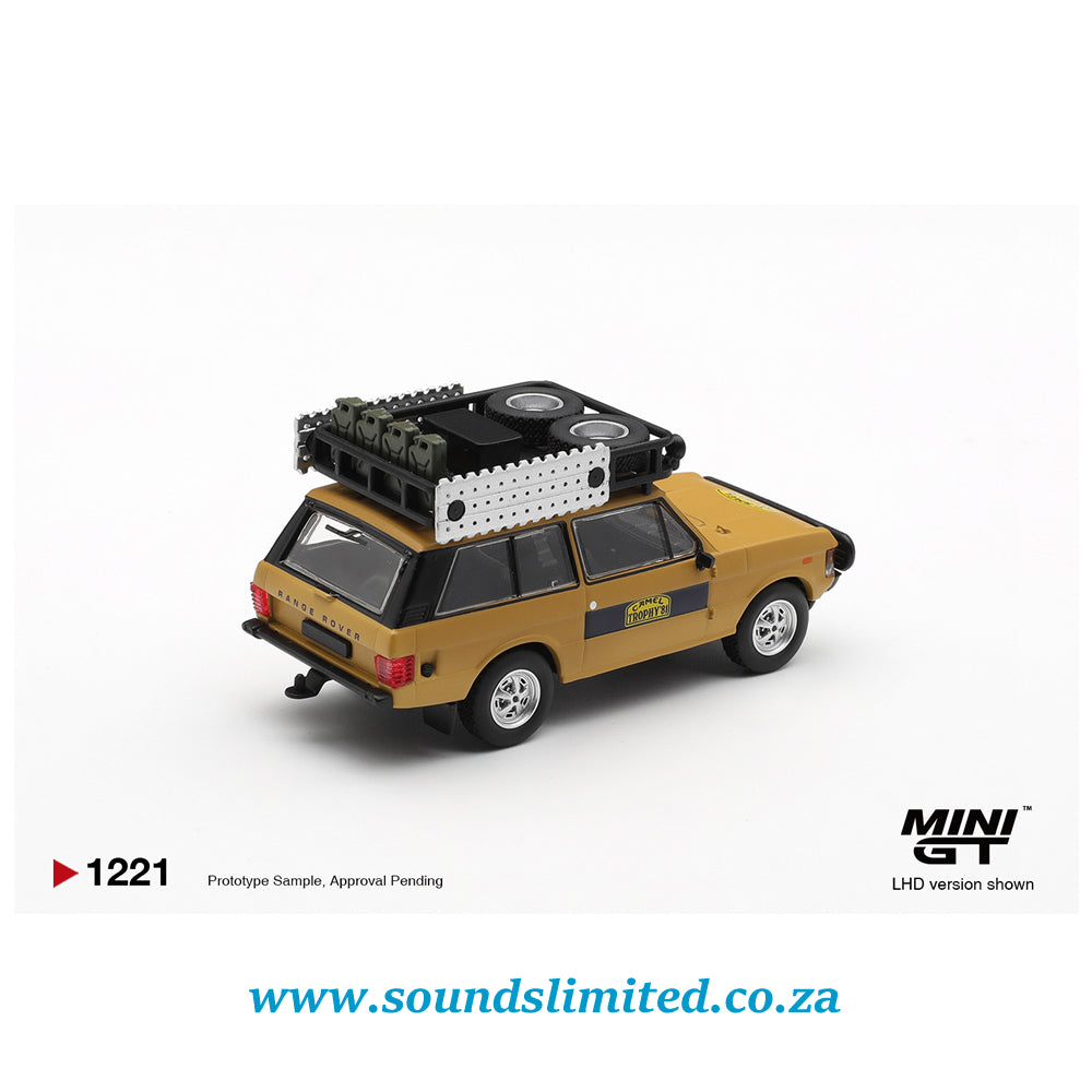 Mini GT #1221 Range Rover 1981 Camel Trophy Sumatra K.Stoppa & A.Valldorf