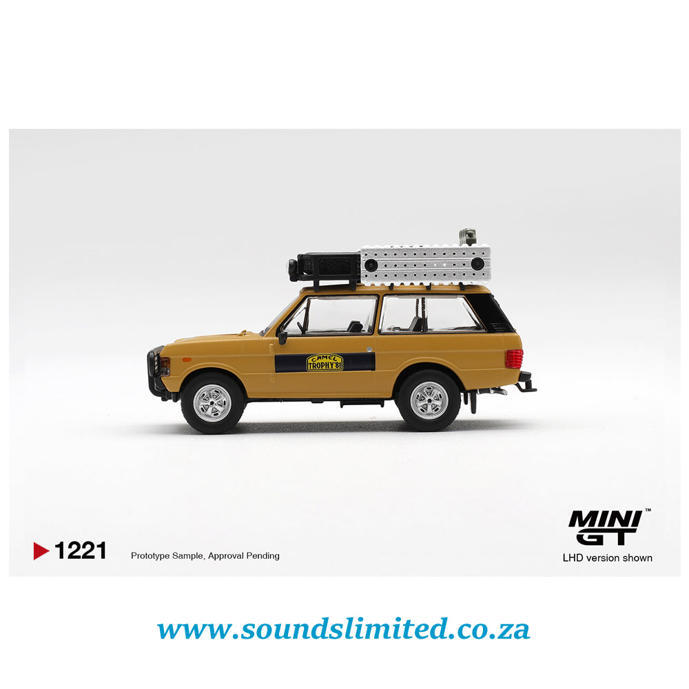 Mini GT #1221 Range Rover 1981 Camel Trophy Sumatra K.Stoppa & A.Valldorf