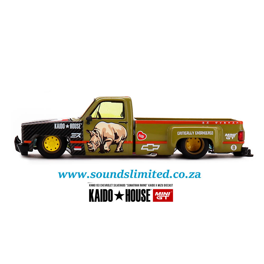 Mini GT *KAIDOHOUSE* #153 Chevrolet Silverado “Sumatran Rhino” KAIDO x MIZU Diecast