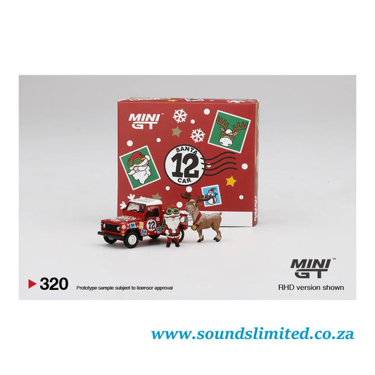 Mini GT #320 1/64 Land Rover Defender 90 Pickup - 2021 Christmas Edition