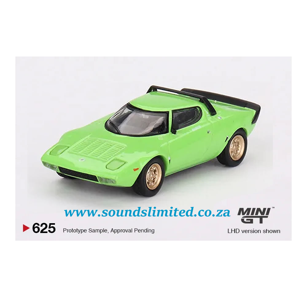 Mini GT #625 Lancia Stratos HF Stradale Verde Chiaro LHD Model Car