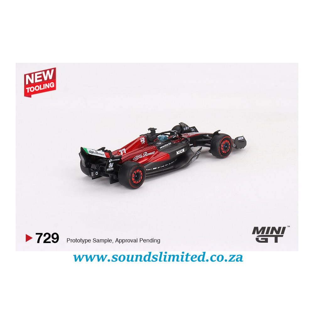 Mini GT #729 Alfa Romeo C43 #77 Valtteri Bottas 2023 F1 2023 Australian GP