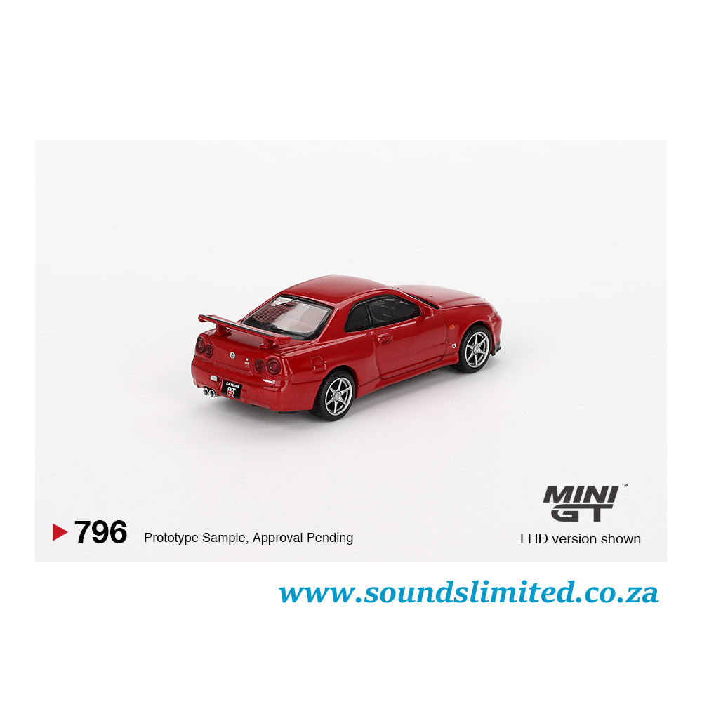 Mini GT #796 Nissan Skyline GT-R (R34) V-Spec Active Red