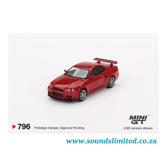 Mini GT #796 Nissan Skyline GT-R (R34) V-Spec Active Red