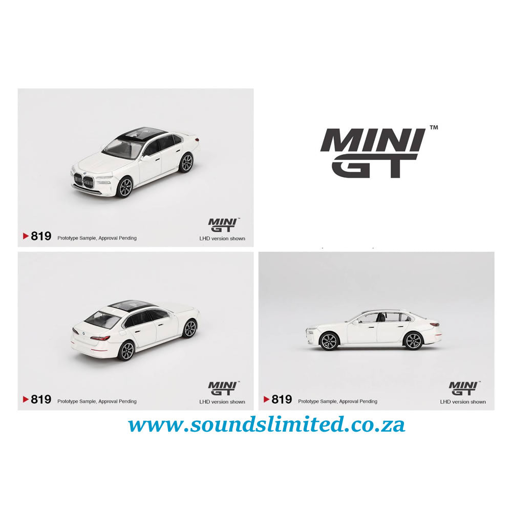 Mini GT #819 BMW i7 xDrive60 Mineral White