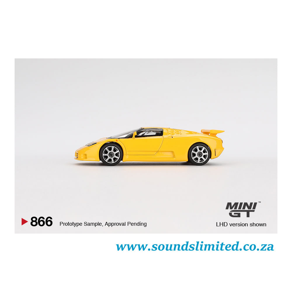 Mini GT #866 Bugatti EB110 Super Sport Giallo Bugatti