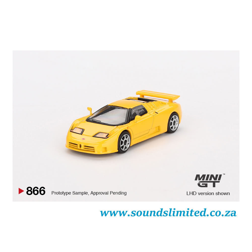 Mini GT #866 Bugatti EB110 Super Sport Giallo Bugatti