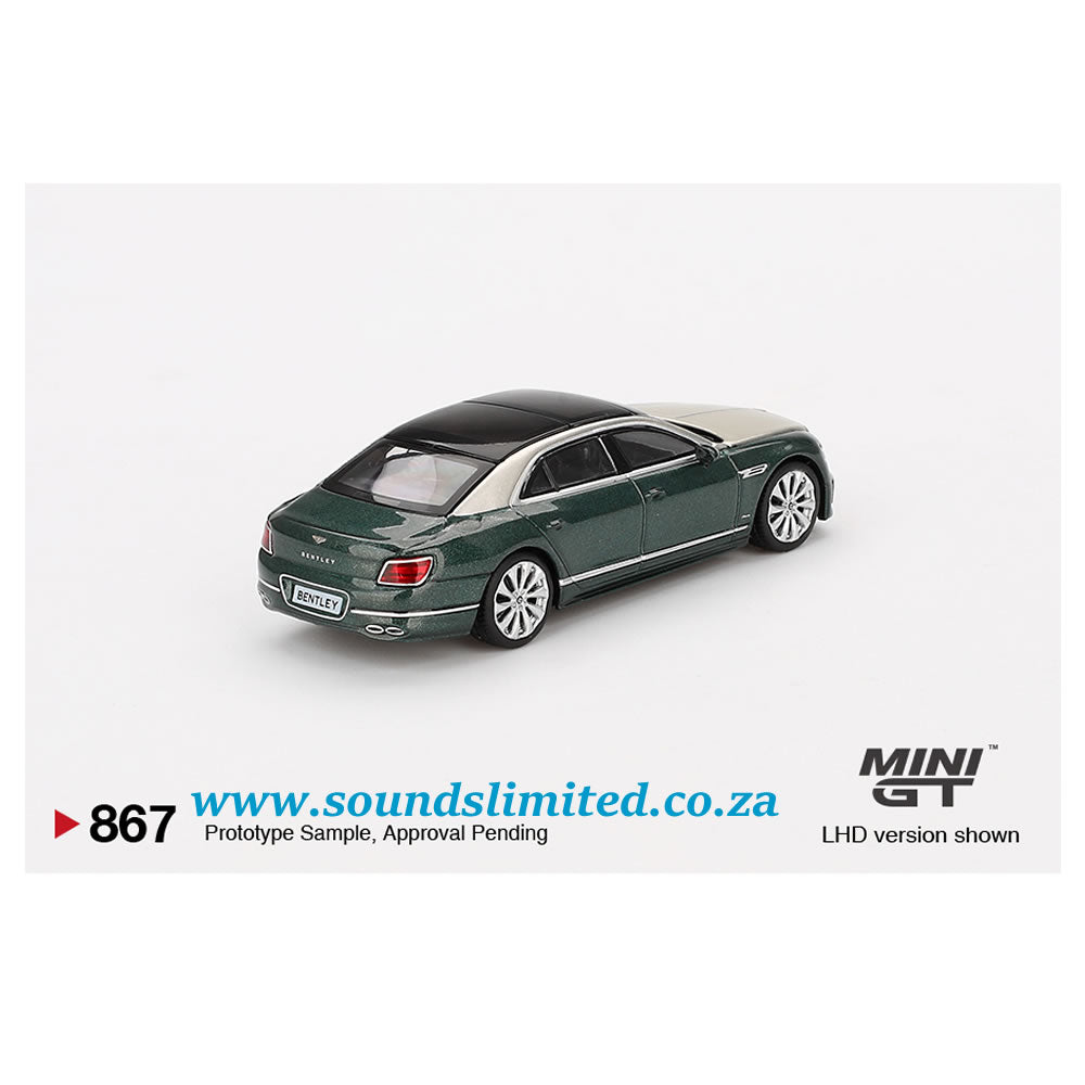 Mini GT #867 Bentley Flying Spur White Sand Verdant