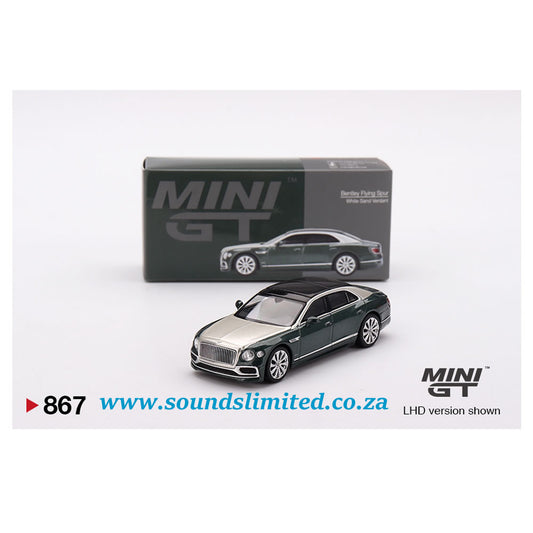 Mini GT #867 Bentley Flying Spur White Sand Verdant