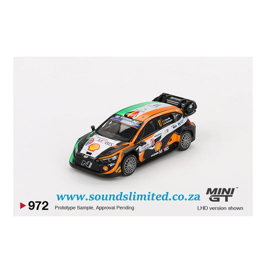 Mini GT #972 Hyundai i20 N Rally1 #11 2023 Rally Croatia  Power Stage Winner