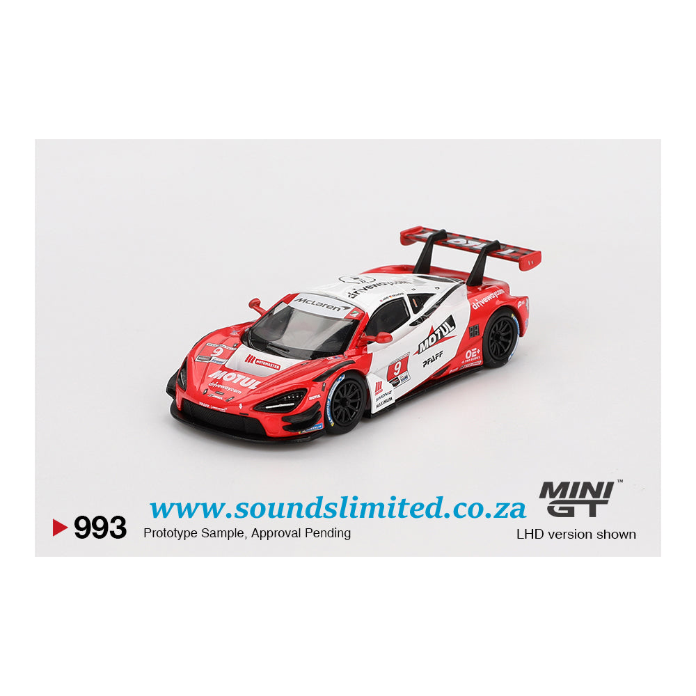 Mini GT #993 McLaren 720S GT3 Evo Pfaff Motorsports 2024 IMSA Laguna Seca