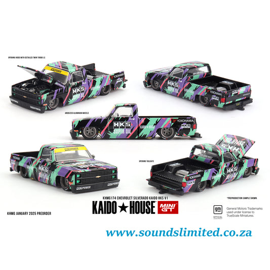 Mini GT Kaido House #174 Chevrolet Silverado KAIDO HKS V1