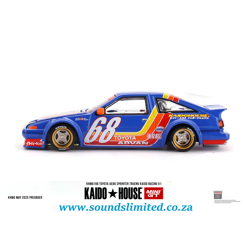 Mini GT Kaido House #196 Toyota AE86 Sprinter Trueno Kaido Racing V1