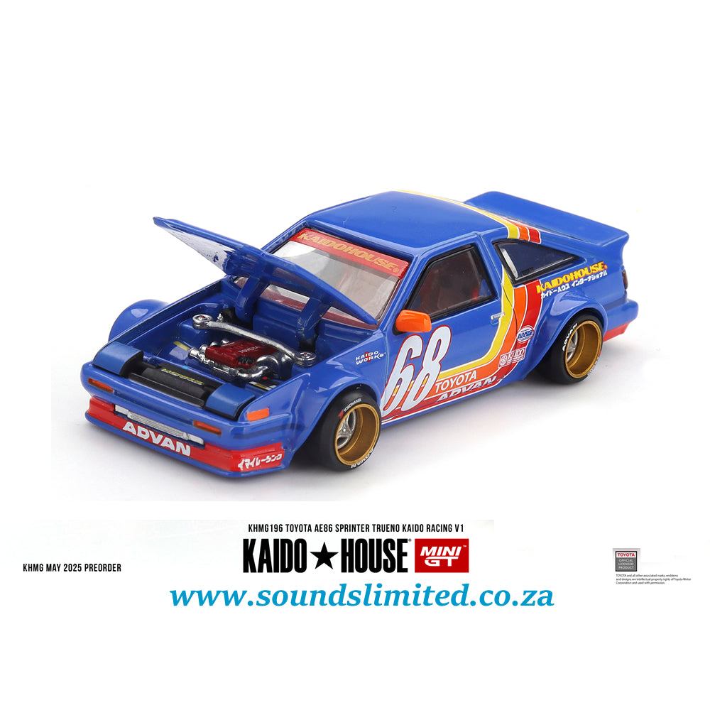 Mini GT Kaido House #196 Toyota AE86 Sprinter Trueno Kaido Racing V1