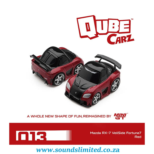Mini GT Qube Carz #013 Mazda RX-7 Veilside Fortune7 Red QZ01002