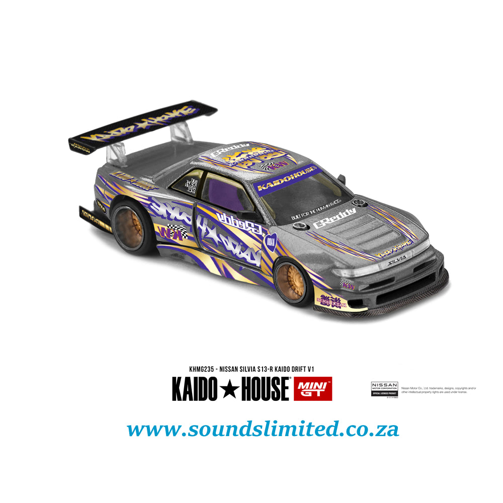 Mini GT X Kaido House #235 Nissan Silvia S13-R KAIDO DRIFT V1