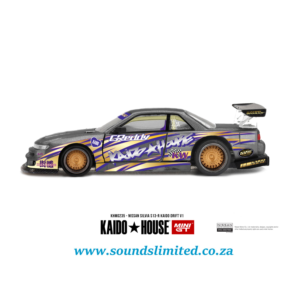 Mini GT X Kaido House #235 Nissan Silvia S13-R KAIDO DRIFT V1
