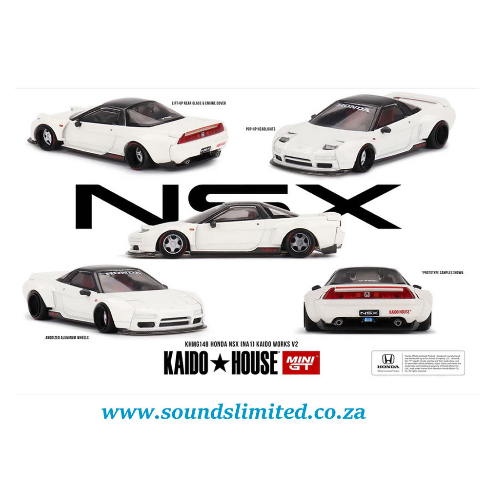 Mini GT x Kaido House #148 Honda NSX (NA 1) Kaido Works V2 White