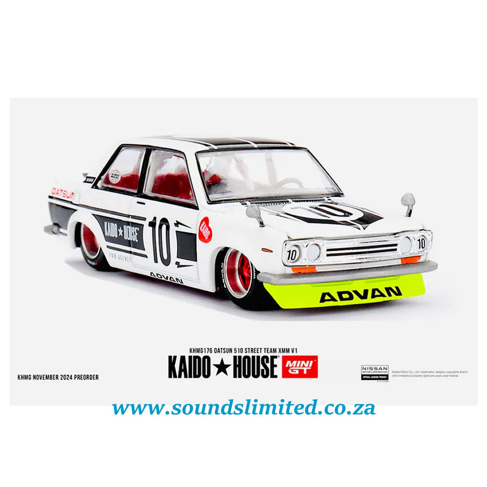 Mini GT x Kaido House #176 Datsun 510 Street Team XMM V1