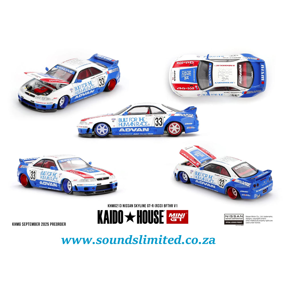 Mini GT x Kaido House #213 Nissan Skyline GT-R (R33) BFTHR V1