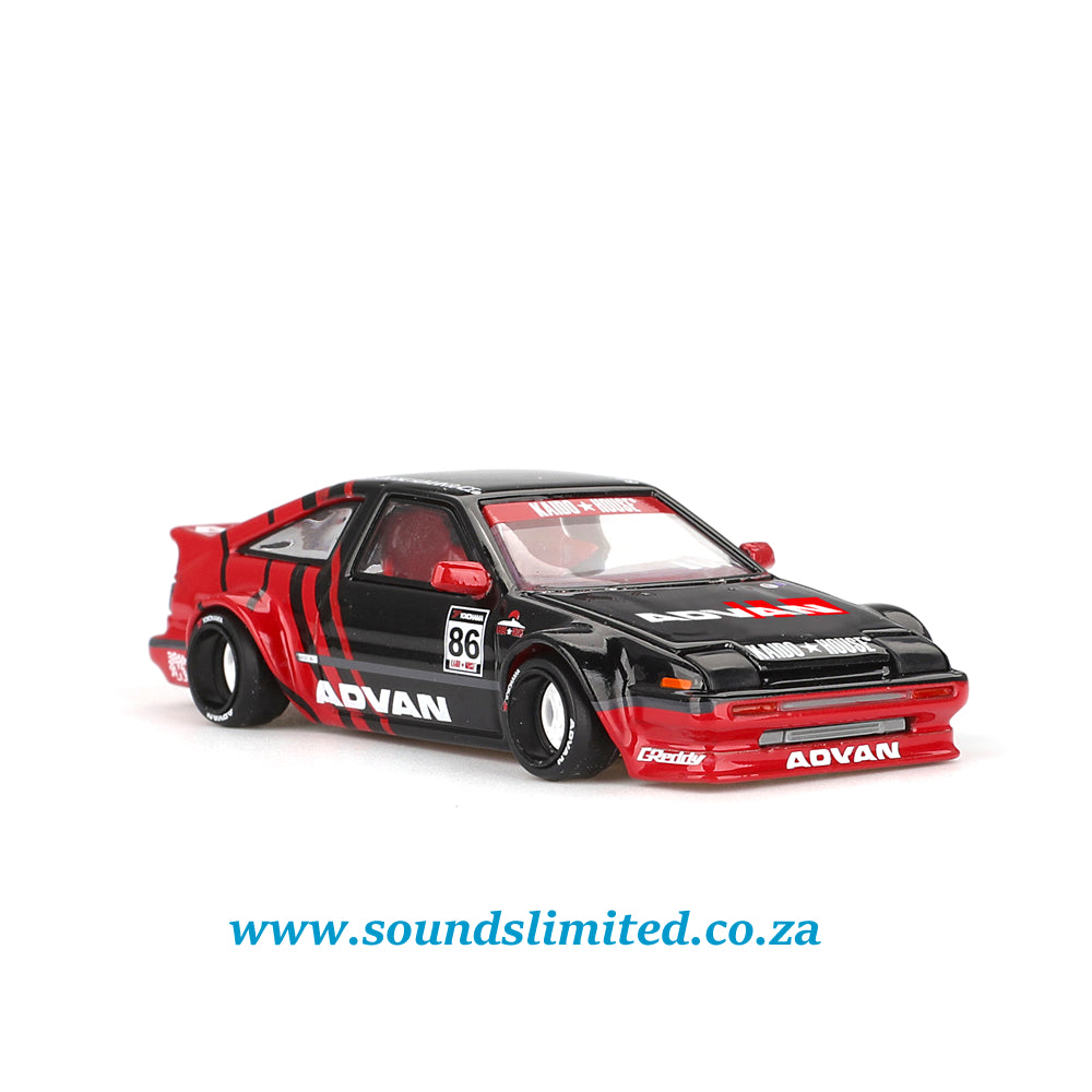 Mini GT x Kaido House #214 Toyota AE86 Sprinter Trueno Kaido ADVAN