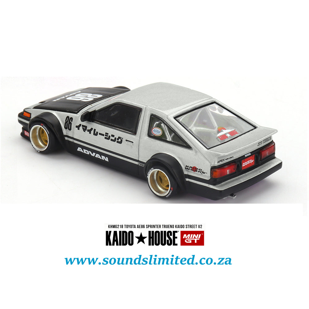 Mini GT x Kaido House #218 Toyota AE86 Sprinter Trueno Kaido Street V2