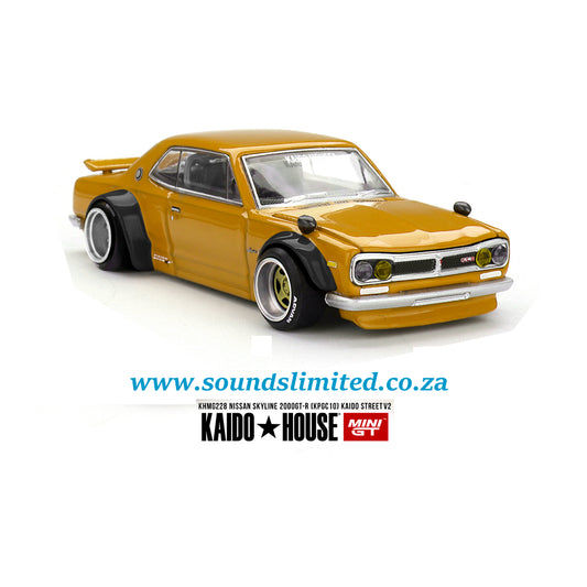 Mini GT x KaidoHouse #228 Nissan Skyline 2000 GT-R (KPGC10) Kaido Street V2