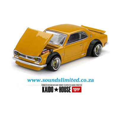 Mini GT x KaidoHouse #228 Nissan Skyline 2000 GT-R (KPGC10) Kaido Street V2
