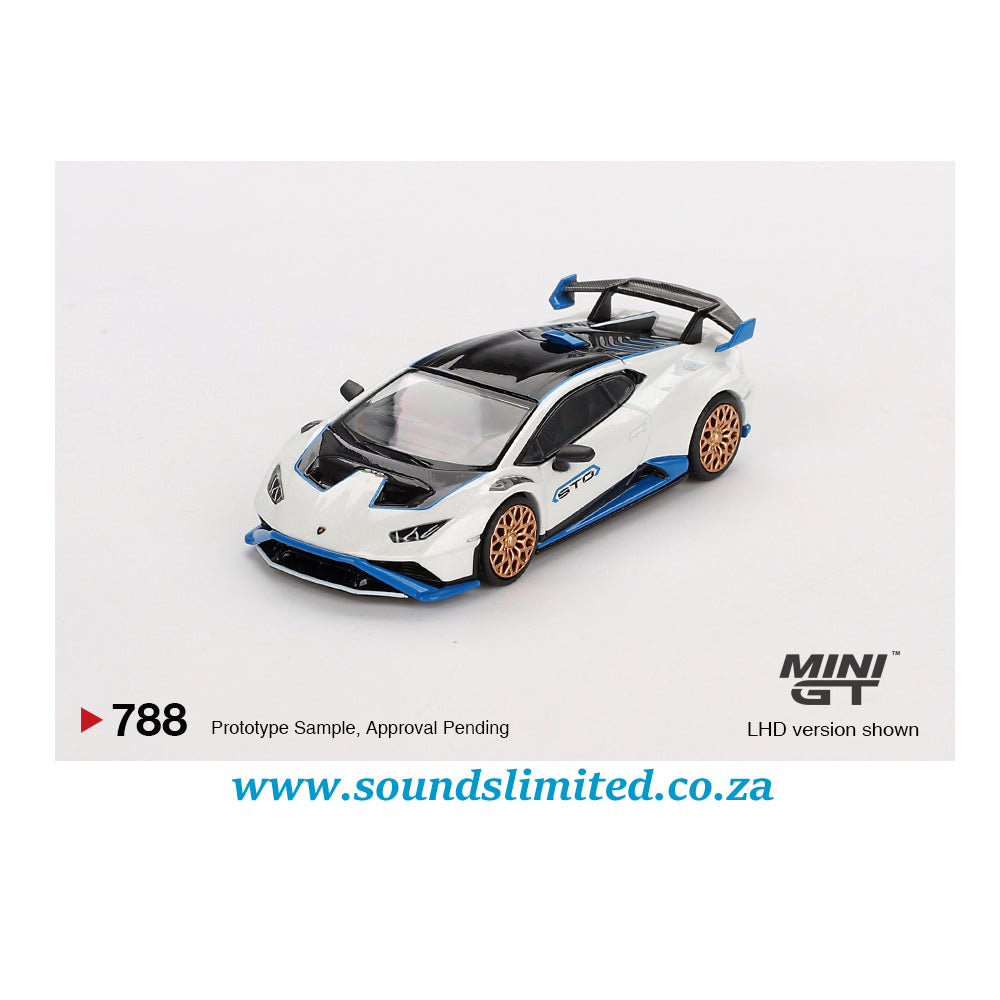 Mini Gt #788 Lamborghini Huracán STO Bianco Asopo