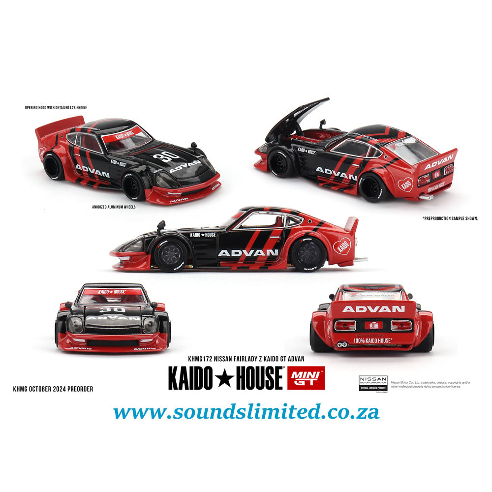 Mini Gt x KaidoHouse #172 Nissan Fairlady Z Kaido GT ADVAN