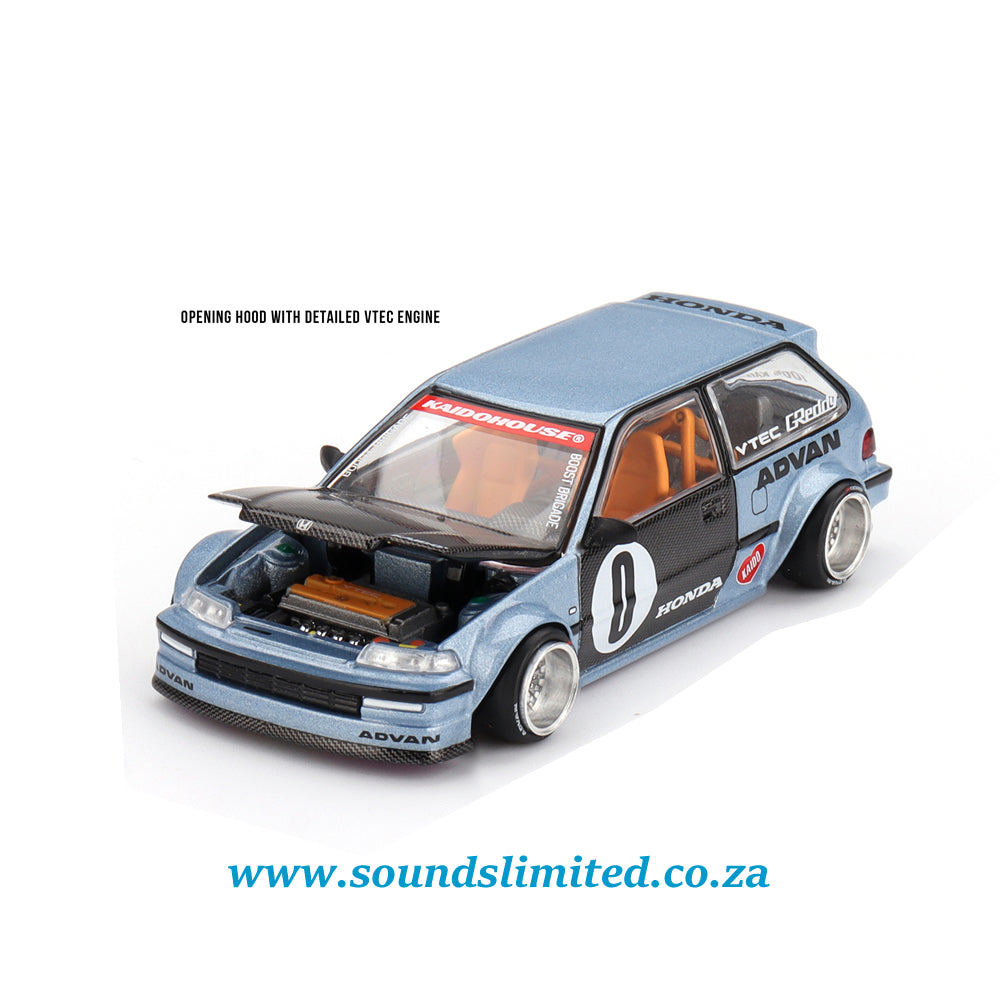 Mini Gt x KaidoHouse Honda Civic (EF) Kaido Roulette V1 #179
