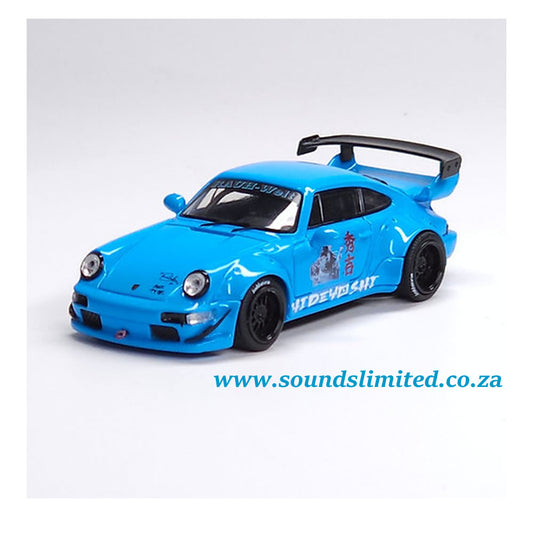 Mini Station RWB Porsche 964 Hideyoshi Blue NOR.VER Limited Edition 499pcs Worldwide MS640833