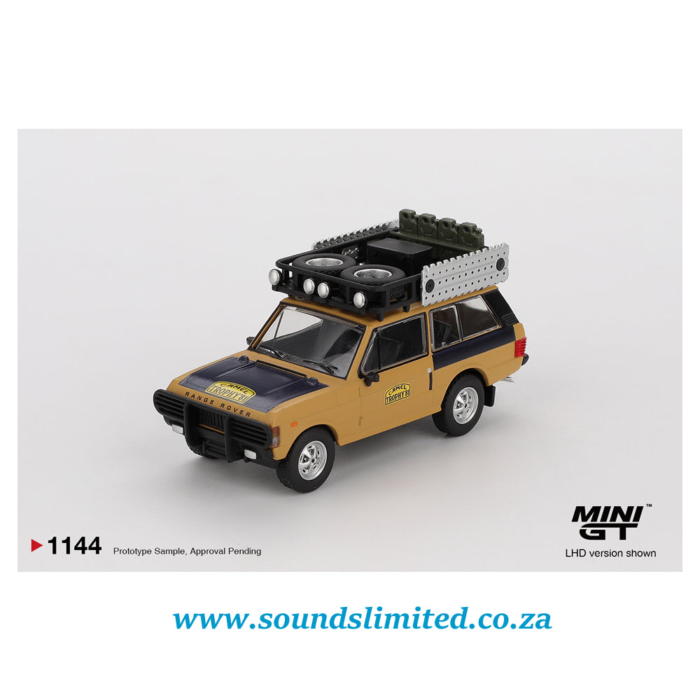 MiniGT #1144 Range Rover 1981 Camel Trophy Sumatra C.Swoboda & K.Mentel Winner