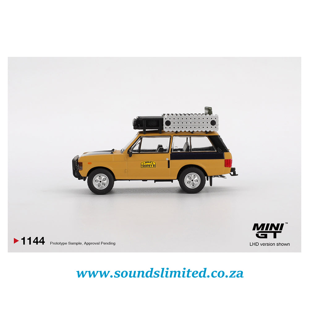 MiniGT #1144 Range Rover 1981 Camel Trophy Sumatra C.Swoboda & K.Mentel Winner
