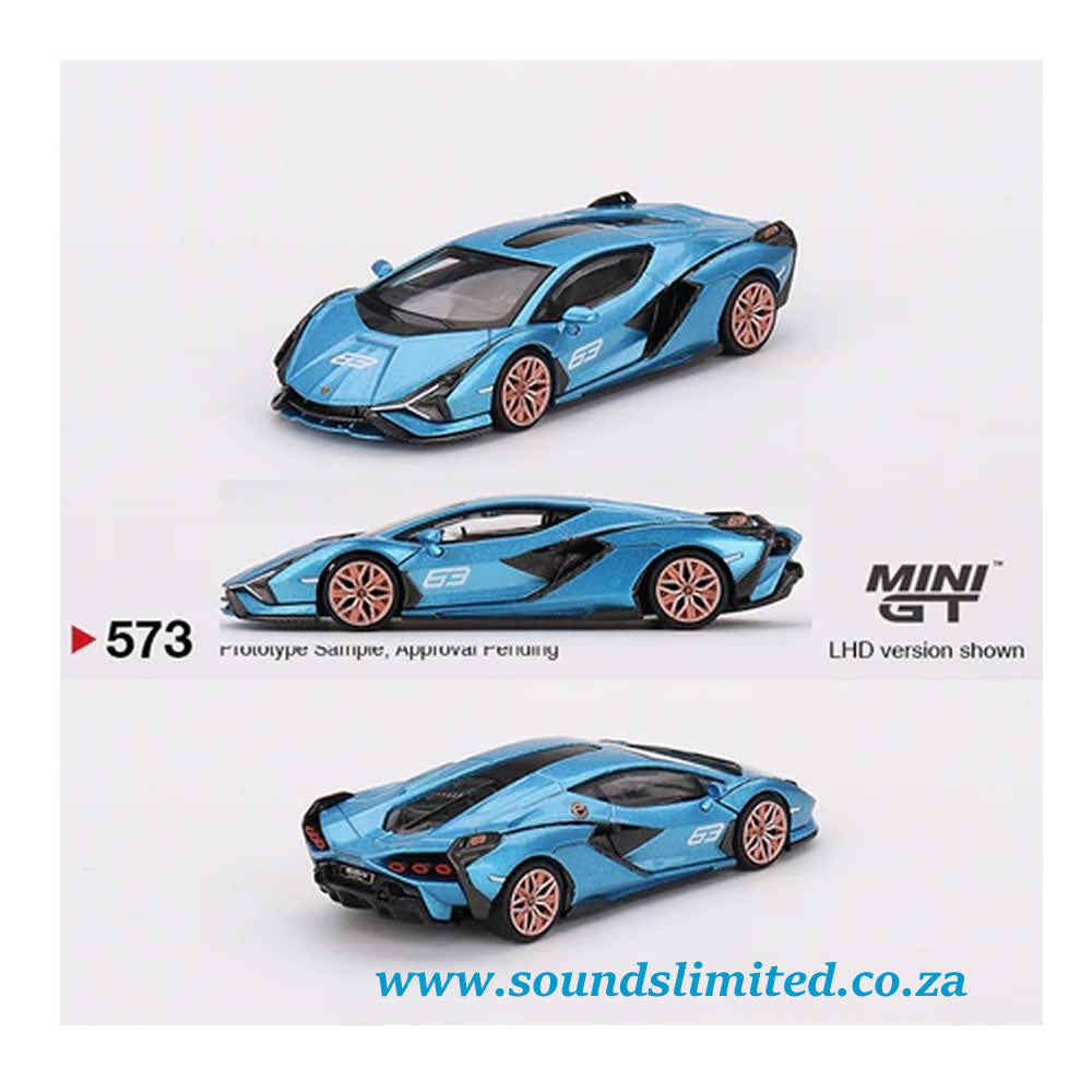 Mini GT #573 Lamborghini Sian FKP 37 Blu Aegir (BLISTER PACK)