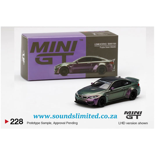 Mini GT LB★WORKS BMW M4 Purple-Green Metallic #228