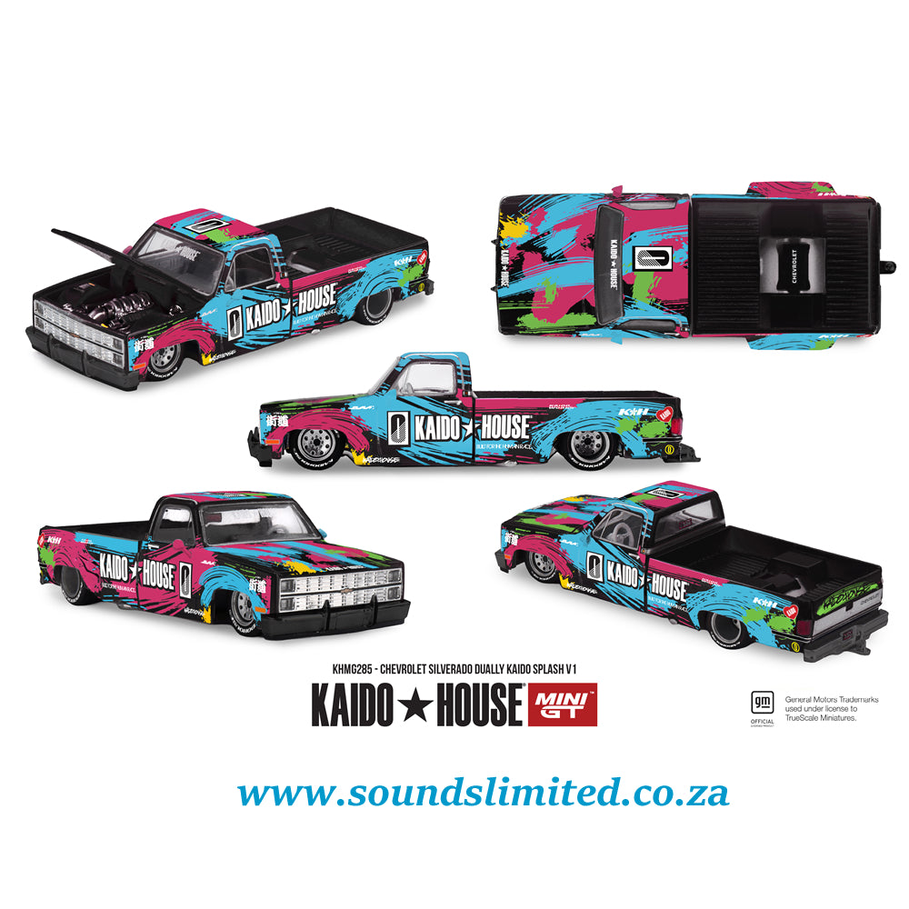 Mini GT Kaido House #285 Chevrolet Silverado Dually Kaido Splash V1
