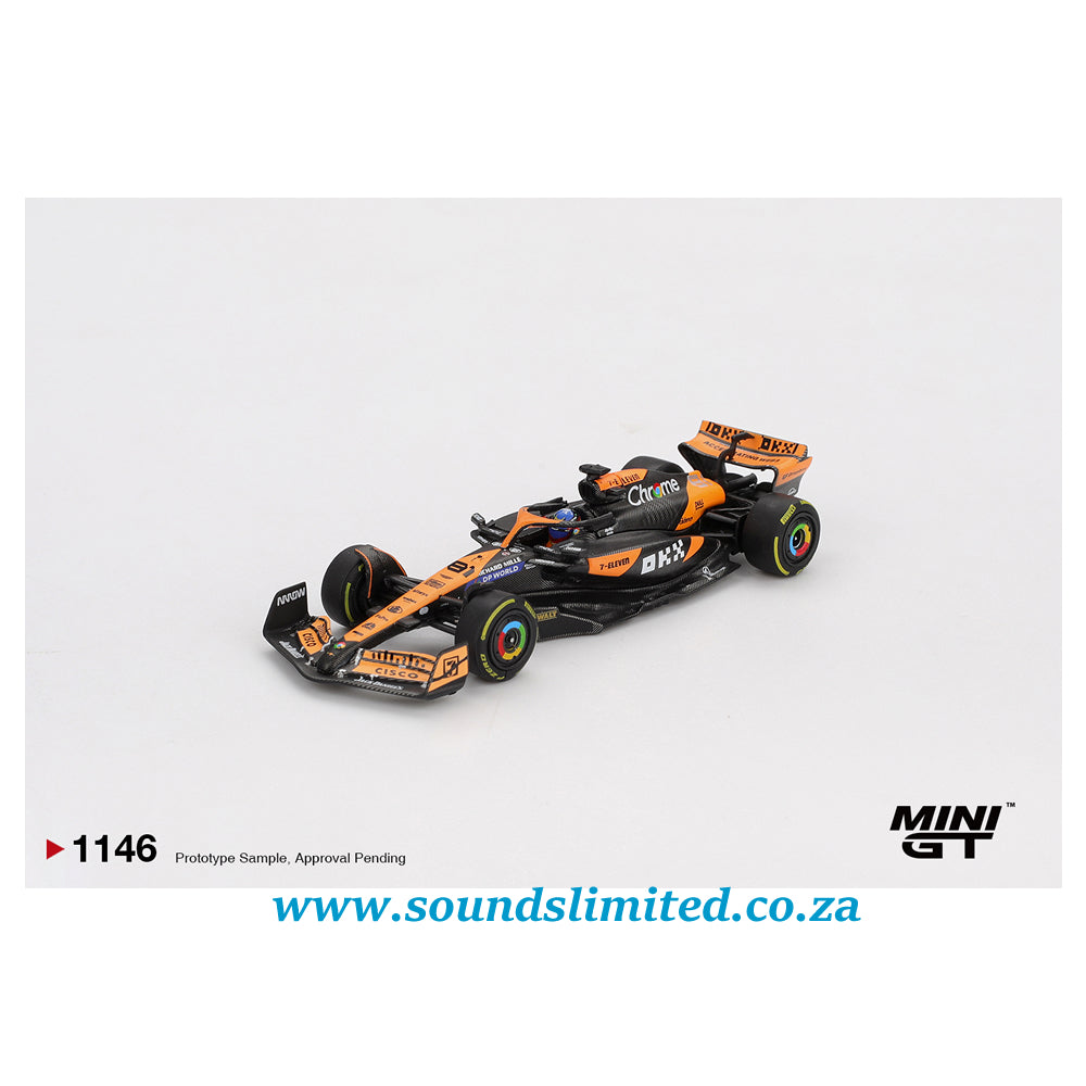 Mini GT #1146 McLaren MCL38 #81 Oscar Piastri 2024 F1 2024 Hungarian GP Winner