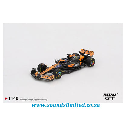 Mini GT #1146 McLaren MCL38 #81 Oscar Piastri 2024 F1 2024 Hungarian GP Winner
