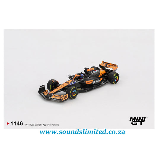 Mini GT #1146 McLaren MCL38 #81 Oscar Piastri 2024 F1 2024 Hungarian GP Winner