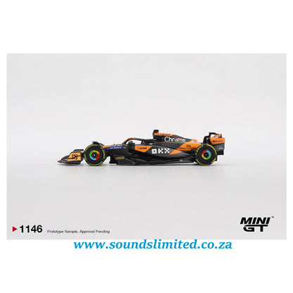 Mini GT #1146 McLaren MCL38 #81 Oscar Piastri 2024 F1 2024 Hungarian GP Winner