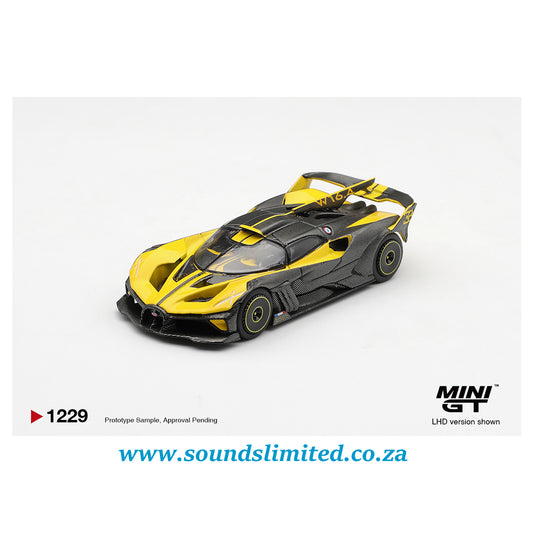 Mini GT #1229 Bugatti Bolide Yellow