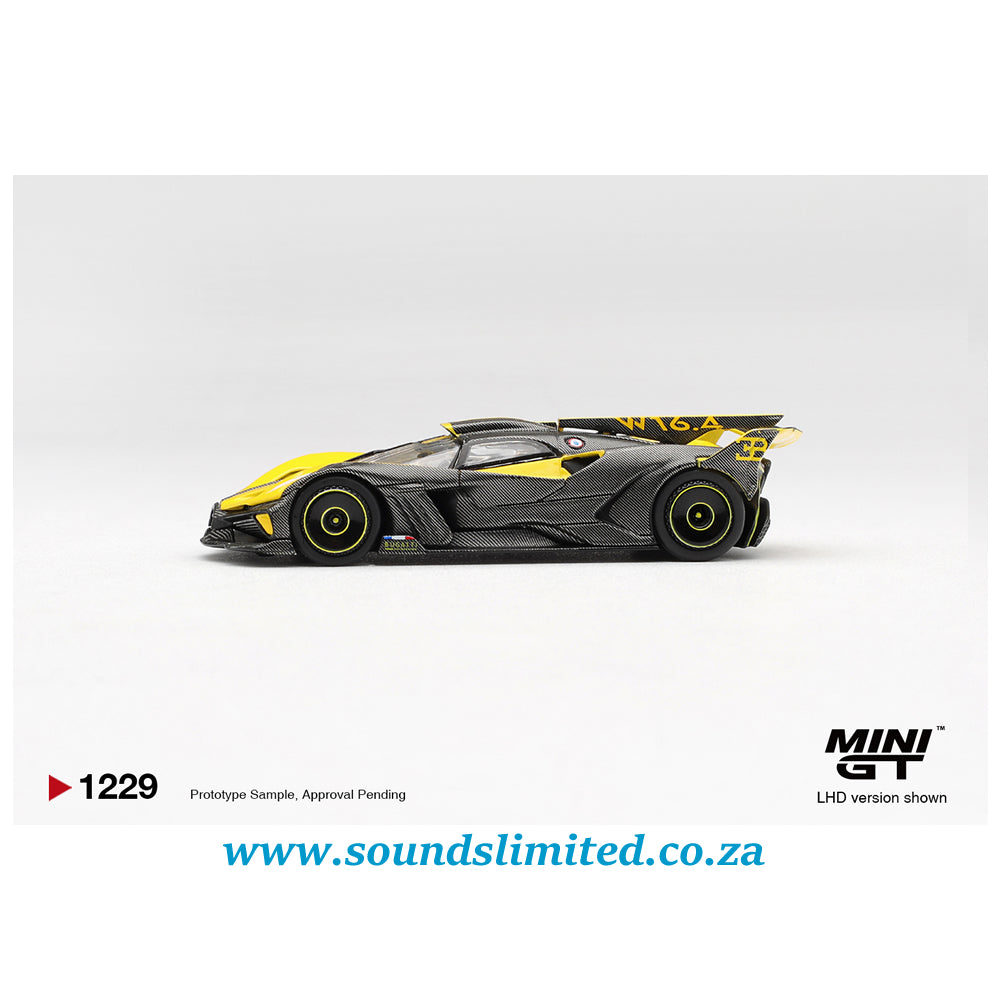 Mini GT #1229 Bugatti Bolide Yellow
