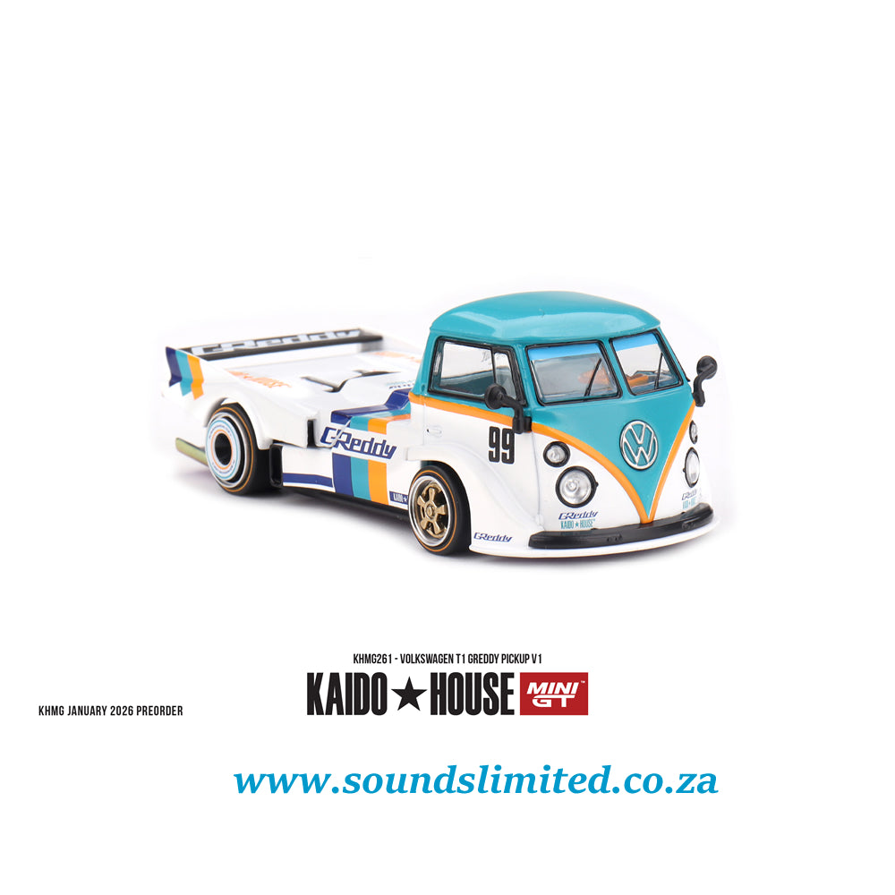 Mini GT #261 Volkswagen T1 GReddy Pickup V1